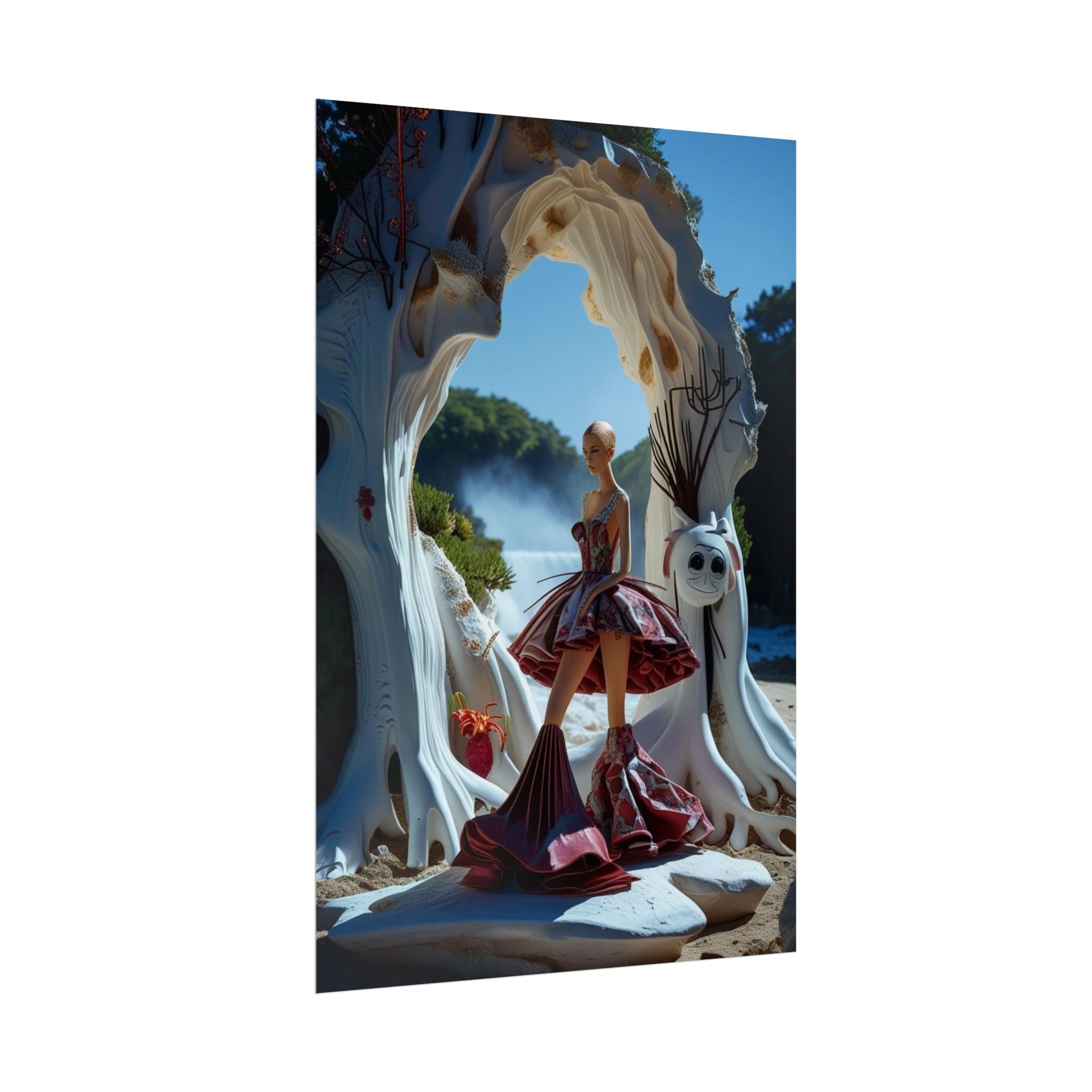 Elegant Woman in Dreamlike Archway