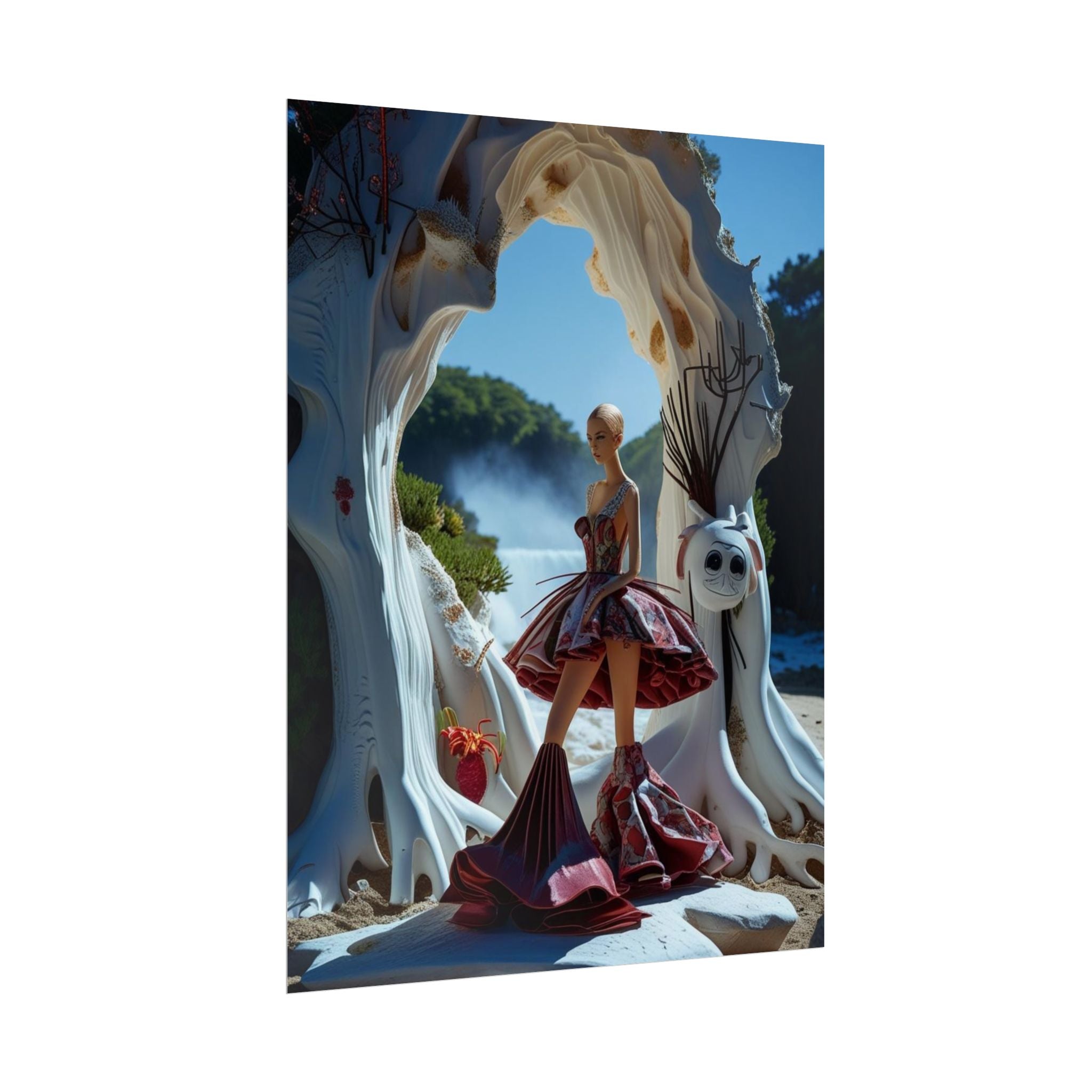 Elegant Woman in Dreamlike Archway