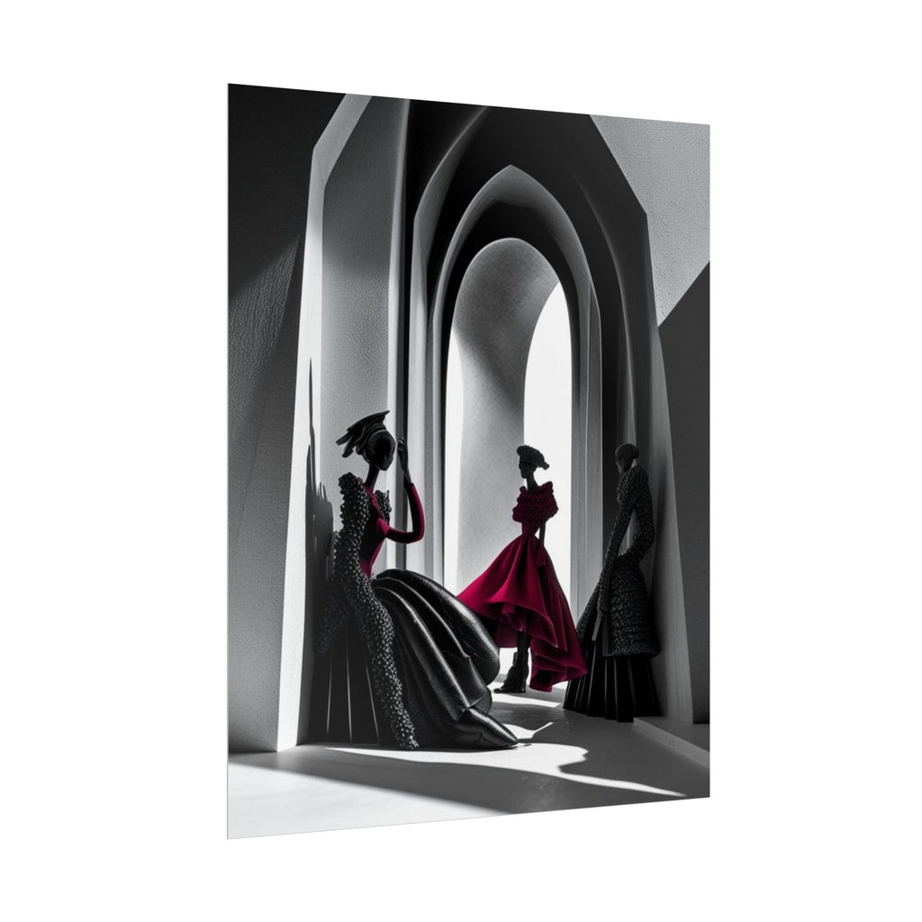 Dramatic with the Red Gown