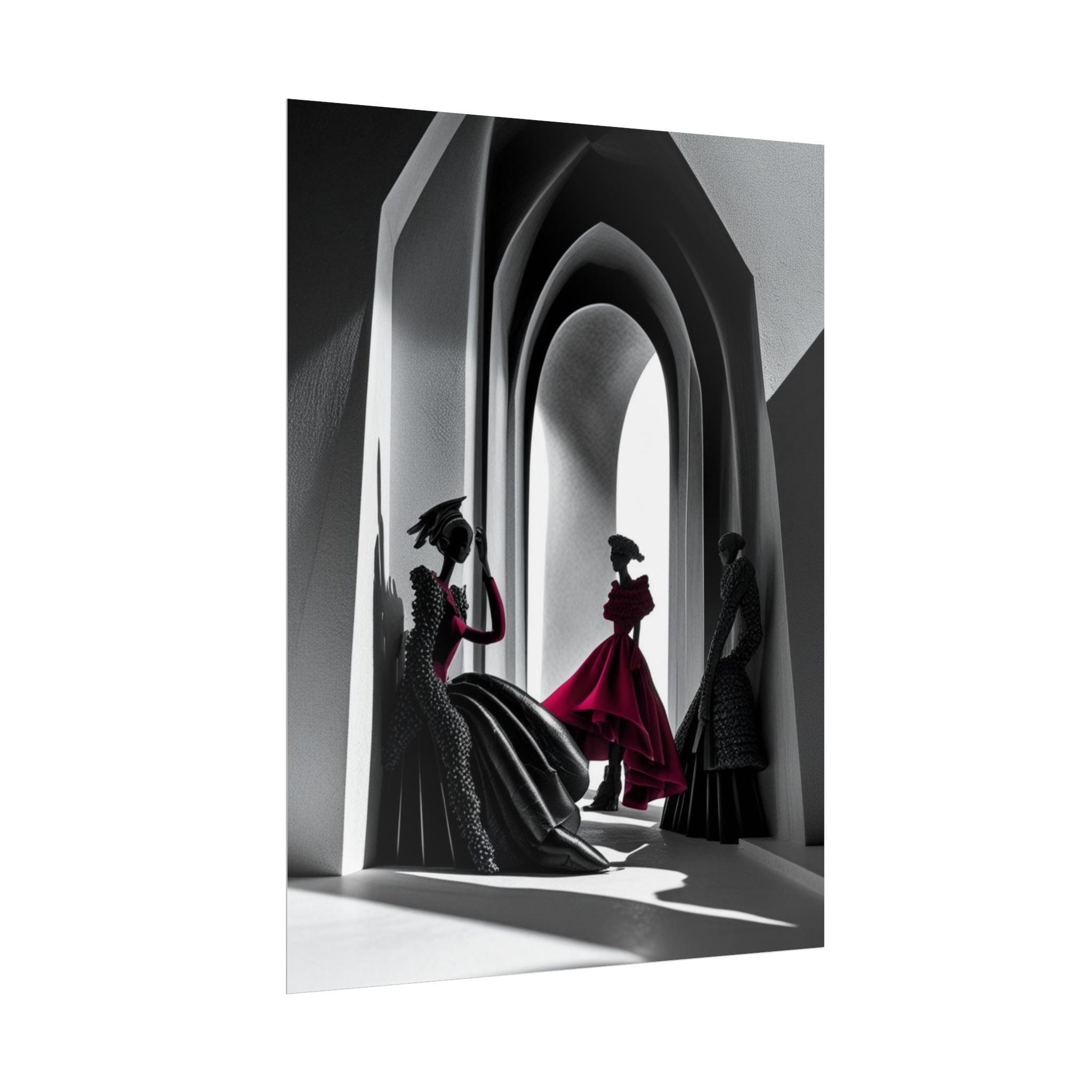 Dramatic with the Red Gown
