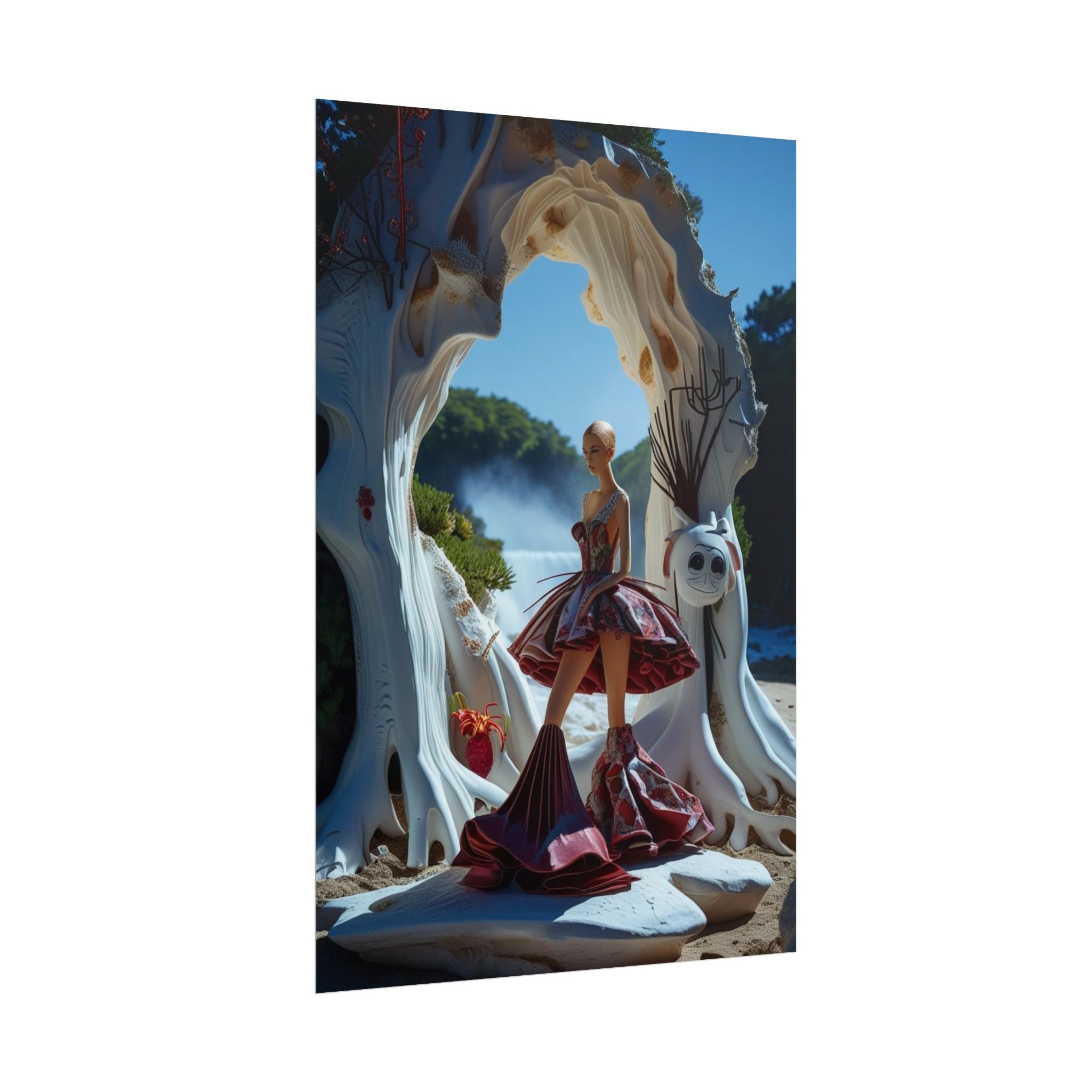 Elegant Woman in Dreamlike Archway