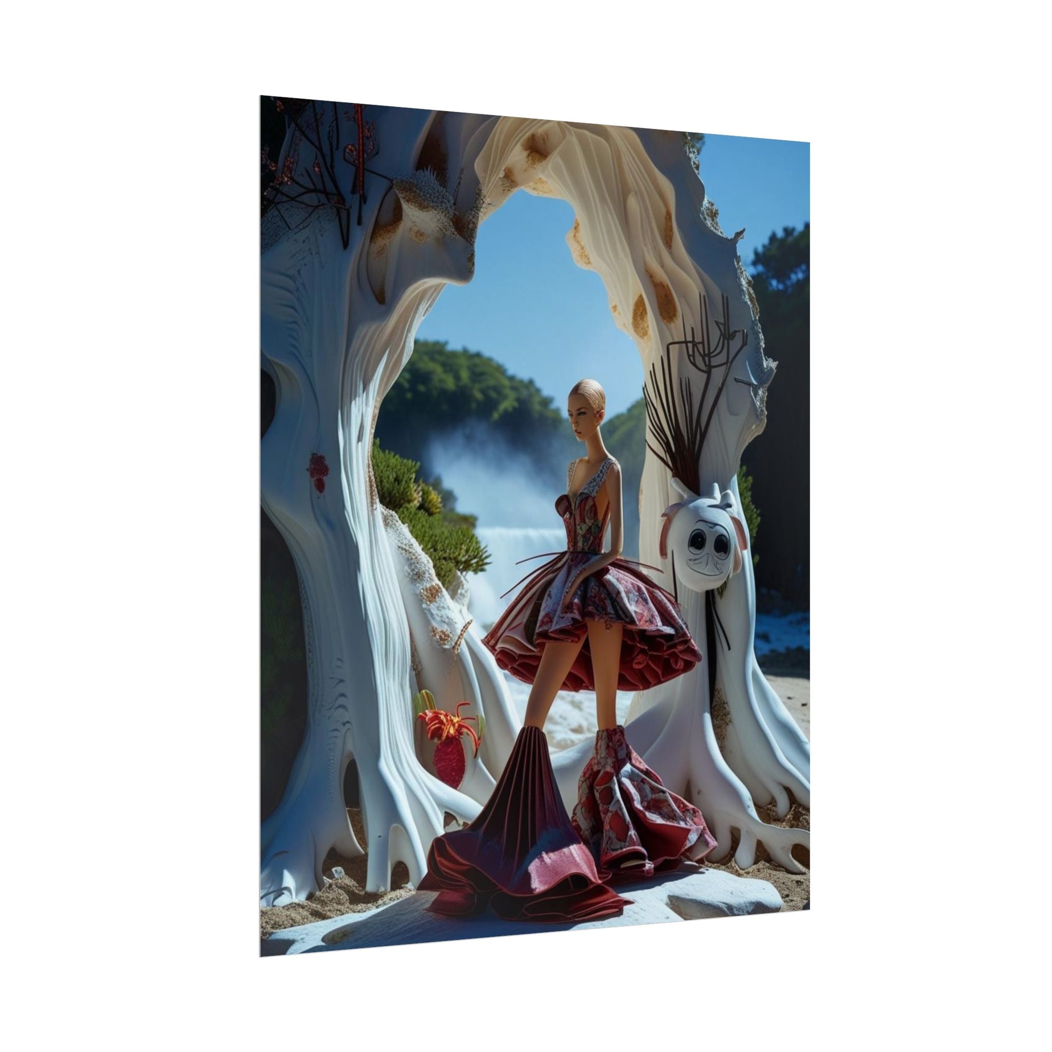 Elegant Woman in Dreamlike Archway