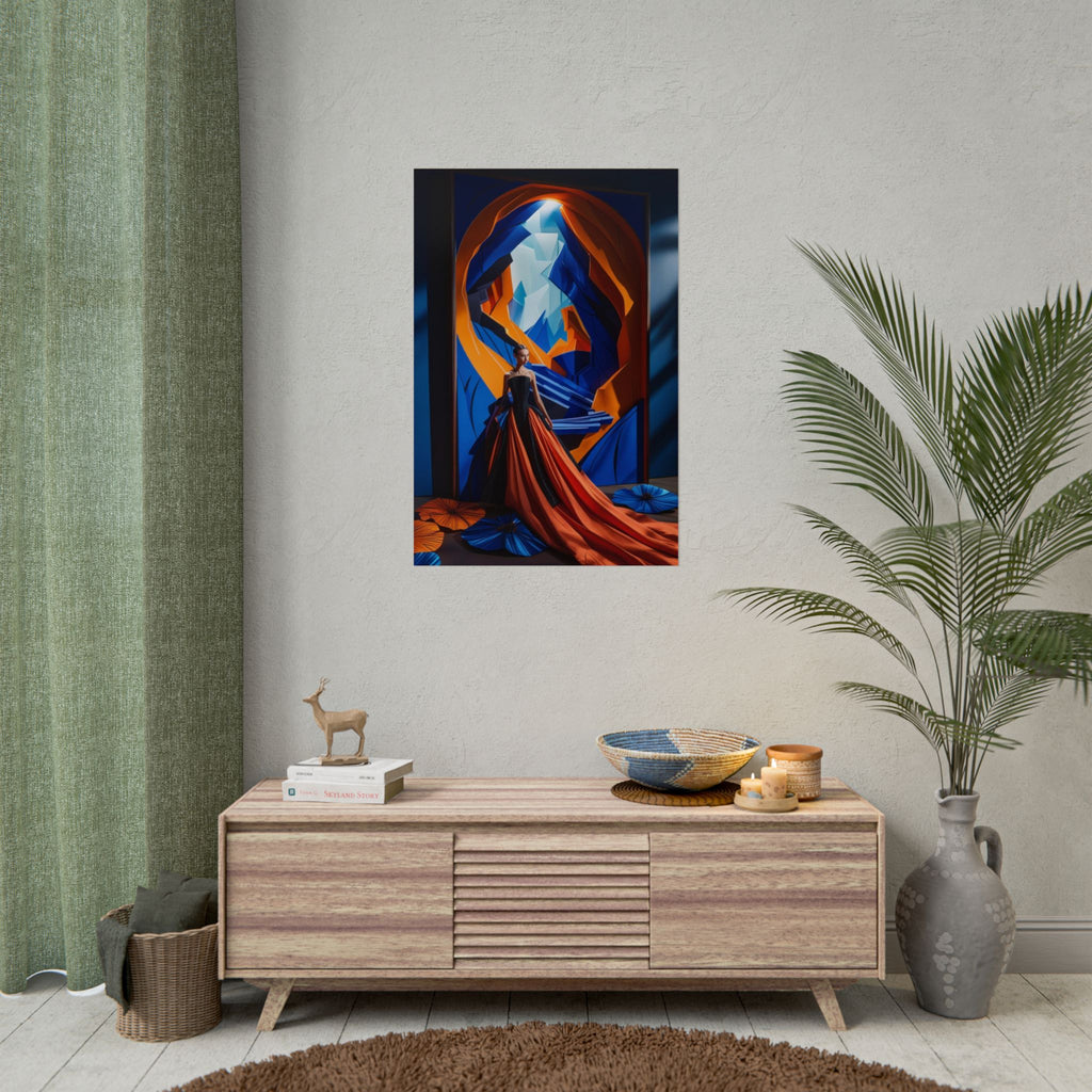 Dramatic Fashion in Orange & Blue