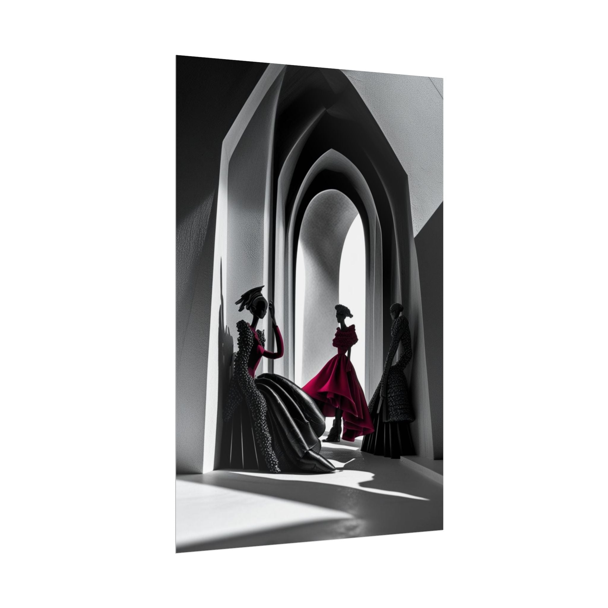 Dramatic with the Red Gown