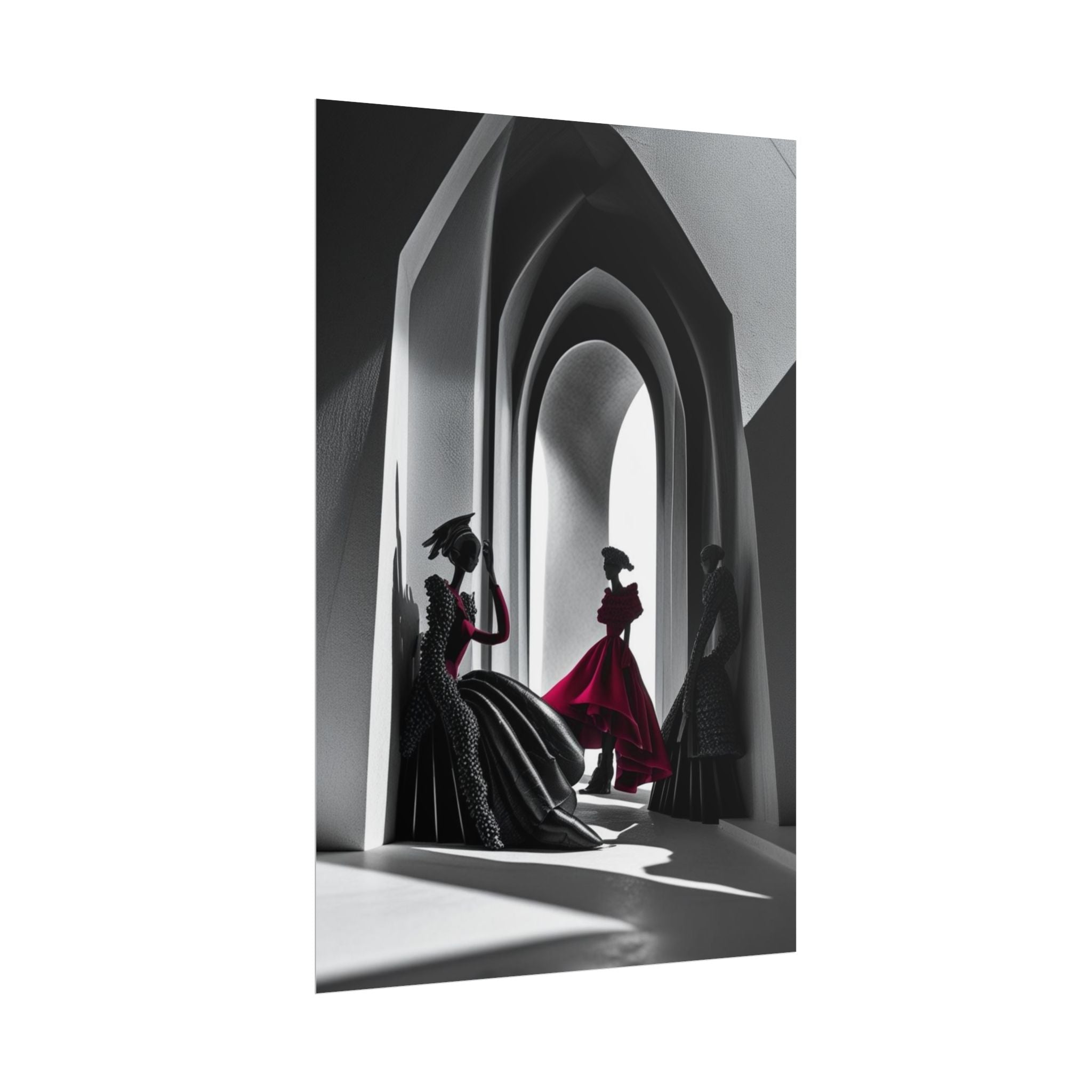 Dramatic with the Red Gown